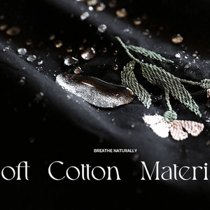 Water-resistant cotton linen apron with elegant leaf embroidery and waterproof coating