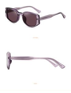 Detail view showing purple transparent TR90 frames and anti-slip temple texture