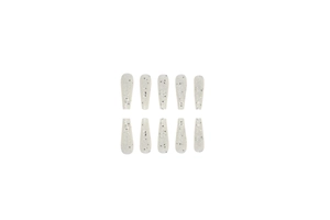 Sparkly silver glitter long coffin press-on nails set with 10 pieces of shimmering tips