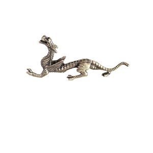 Statue de dragon en bronze vintage avec brûleur d'encens pour décor de maison