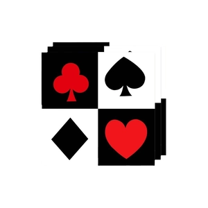 Casino poker suit party plates and napkins set with spade heart club and diamond designs