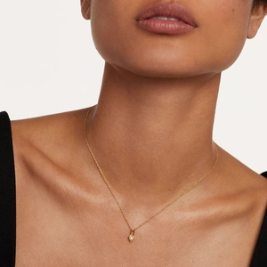 Elegant 925 sterling silver heart lock necklace for women in delicate gold finish