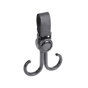 Universal dual rotating hooks with adjustable magic tape strap for electric scooters