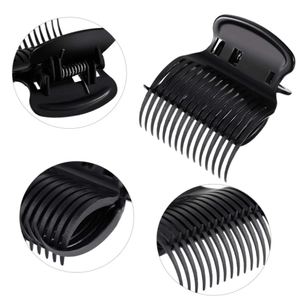 Black salon styling hair clips with built-in rollers for professional perming tools