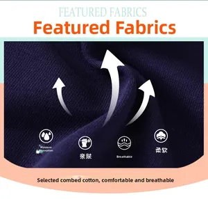 Close-up of premium combed cotton fabric texture showing breathable knit detail