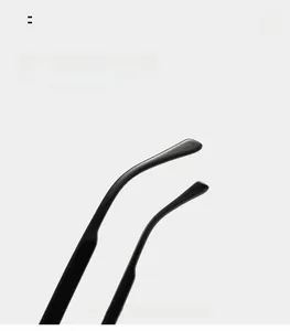 Detail showing matte black curved mirror legs of aviator sunglasses for comfort