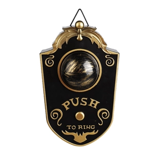 Sonnette d'Halloween vintage avec œil lumineux et bouton Push to Ring