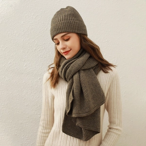 Sciarpa da Donna Minimalista Morbida in Acrilico Effetto Cashmere Sciarpa a Costine Calda Invernale Versatile per Esterno