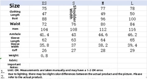 Tableau des tailles détaillé pour ensemble tailleur ajusté femme avec mesures précises