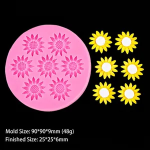Madeliefje siliconen mal met fondant bloemen voor doe-het-zelf taartdecoratie