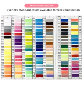 Tabella colori dettagliata con 144 tonalità di piumini da strucco in microfibra e codici