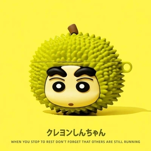 Durian Shin-chan silicone case for AirPods Pro with 3D texture and protective soft shell