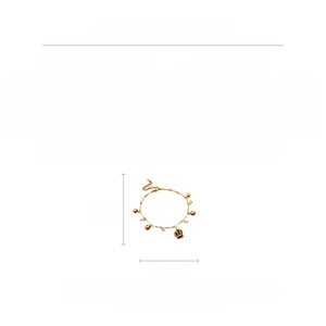 Tableau des dimensions du bracelet pendentif couronne et croix en alliage et cristal