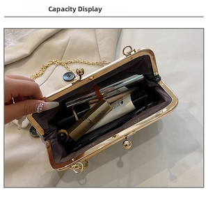 Detailansicht der geräumigen Innenkapazität der Vintage-Handtasche mit Verschluss