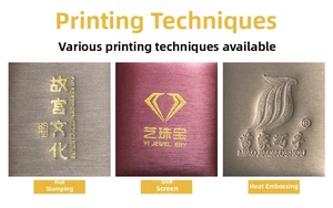 Detailed view of custom printing techniques including gold foil stamping on PU leather boxes