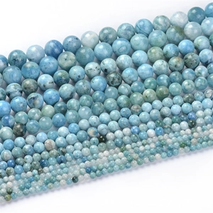 Perles rondes en hémimorphite naturelle de tailles bleues assorties pour bijoux