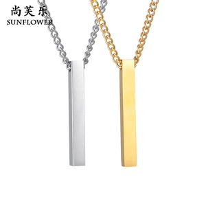 Detailed view of minimalist gold and silver rectangular bar pendants on fine chain necklaces