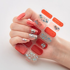 Adesivi per Unghie 3D Laser Bronzatura Full Wrap Impermeabile Adesivo Manicure Decalcomanie per Donna Farfalla Marmo Floreale Nail Art