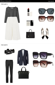 Flat lay of luxury sunglasses styled with fashion apparel and accessories for a chic look