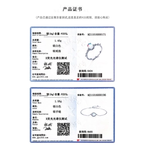 Authentic 925 sterling silver certification for moonstone rings and bracelets