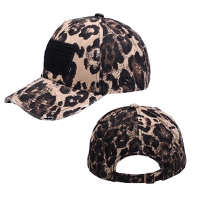 Casquette enfant imprimé léopard avec broderie USA et boucle métallique ajustable