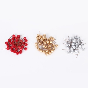 Tiges De Baies Artificielles Mini Boules Métalliques Mousse PVC Décoration De Noël Artisanat DIY Arrangement Floral Mariage Fête