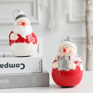 Ornements De Noël Mini Père Noël Bonhomme De Neige Pendentifs Suspendus Style Nordique Mignon Décoration De Fête