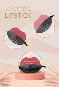Velvet matte lipsticks set in unique lip-shaped cases with water-resistant finish