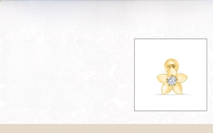 Detailed product specifications for 925 silver flower stud earring with cubic zirconia