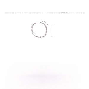 Detailed spec sheet for square heart pearl necklace with dimensions and materials