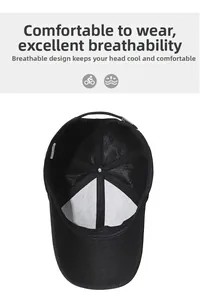 Détail de l'intérieur d'une casquette avec renfort frontal blanc et bande anti-sueur
