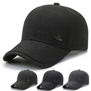 Men Baseball Cap Polyester Twill Curved Brim Adjustable Metal Buckle Sun Protection Outdoor Casual Sport Hat
