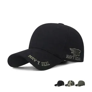 Tactical Baseball Cap Embroidered Letters Cotton Adjustable Outdoor Sun Protection Military Style Hat For Men Women