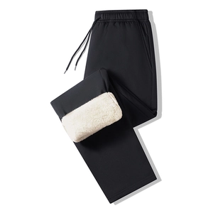 Pantaloni della tuta invernali da uomo con fodera in sherpa e coulisse in vita