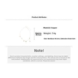 Detailed size specifications of 18k gold plated flower locket necklace in 48.5cm length