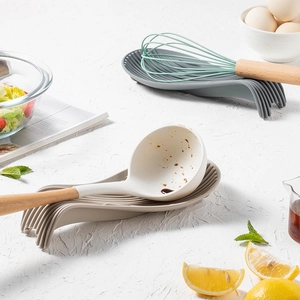Repose-cuillères en silicone résistant à la chaleur pour l'organisation de la cuisine