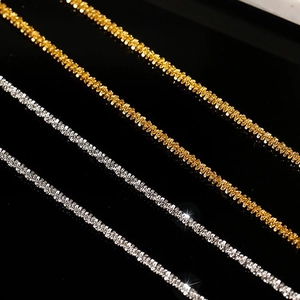Sparkling star chain necklaces in gold and silver finish with light reflecting metal links