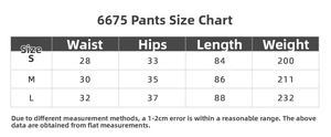 Guide des tailles pour leggings de sport sans couture avec mesures pour S, M et L