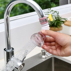 Filtro De Grifo De Agua Telescópico Pulverizador Extensión Antisalpicaduras PP Piedras Minerales Cocina Baño