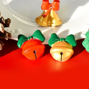 Festive Christmas bell resin accessories for DIY crafts and holiday decorations