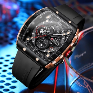 Macro view of multifunctional chronograph dial with rose gold accents and calendar window