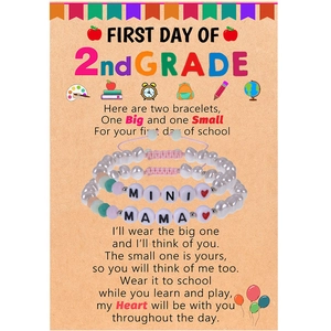 Bracelets Maman Et Mini Pour Mère Et Fille Avec Künstliche Perles D'Imitation Et Künstliche Perles En Acrylique Colorées Cadeau École