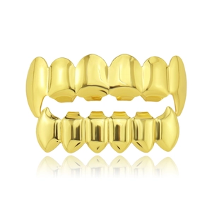 Grillz Hip Hop Dents En Strass Plaqué Or Argent Cuivre Crocs Dents Supérieures Et Inférieures Pour Hommes Femmes Bijoux De Fête