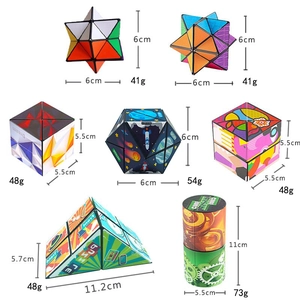 3D Infinite Magic Cube puzzle toys set with cosmic space patterns for stress relief and kids