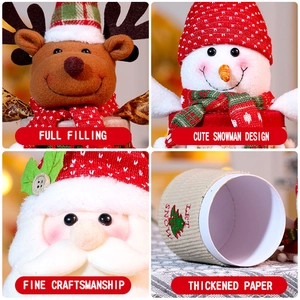 Detail of Christmas candy boxes showing fine embroidery and thick cardboard structure