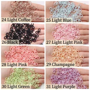 Handmade beaded pearl bow resin charms in 8 assorted pastel colors for DIY jewelry crafts