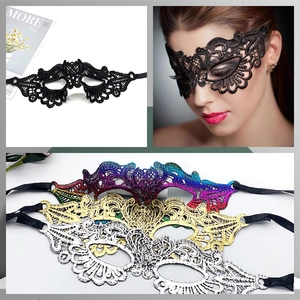 Sexy Lace Masquerade Mask Hollow Out Half Face Eye Mask For Halloween Carnival Party Ball Elegant Retro Women Accessory