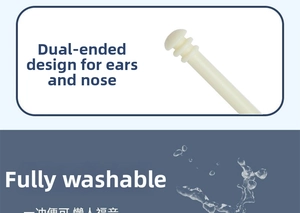 Dual-head portable nose hair trimmer with waterproof design for easy full body washing