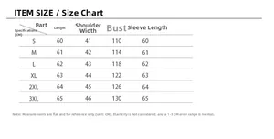 Detailed size chart for women's short faux fur coat with fringes in purple