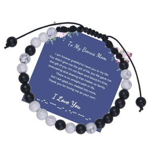 Détail du bracelet en perles code Morse pour maman bonus sur carte cadeau